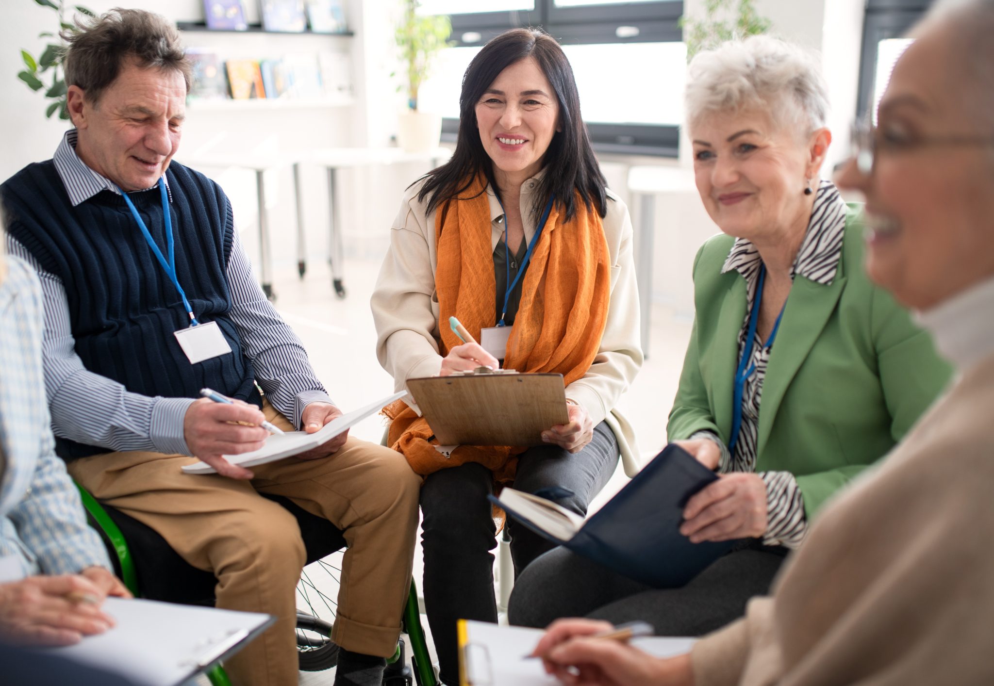 People planning together in a supportive group